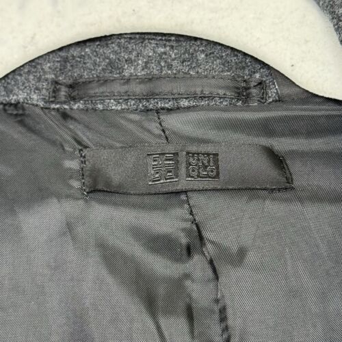 Giacca blazer sartoriale lana Uniqlo uomo grigio scuro medio doppio bottone slim fit - Foto 4 di 10