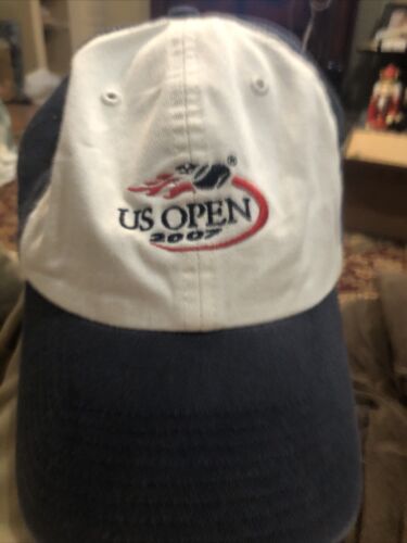 2007 US Open Tennis Tournament Blue White OSFA Adult Adjustable Cap Hat