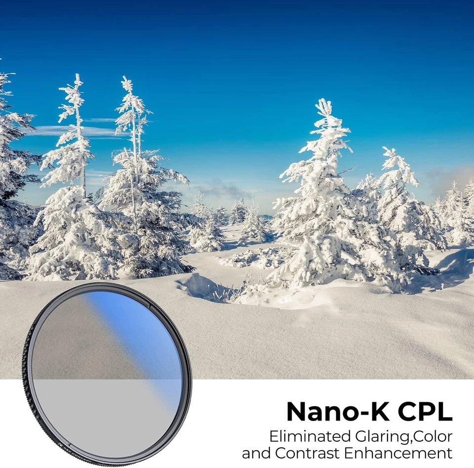 K&F Concept 49/52/55/58/62/67/72/77mm CPL Circular Polarizing Filter Ultra-Thin - Image 3 of 4