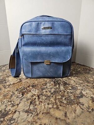 Vintage Samsonite Sonora Robin Egg Blue Leather Carry On Luggage Shoulder  Bag