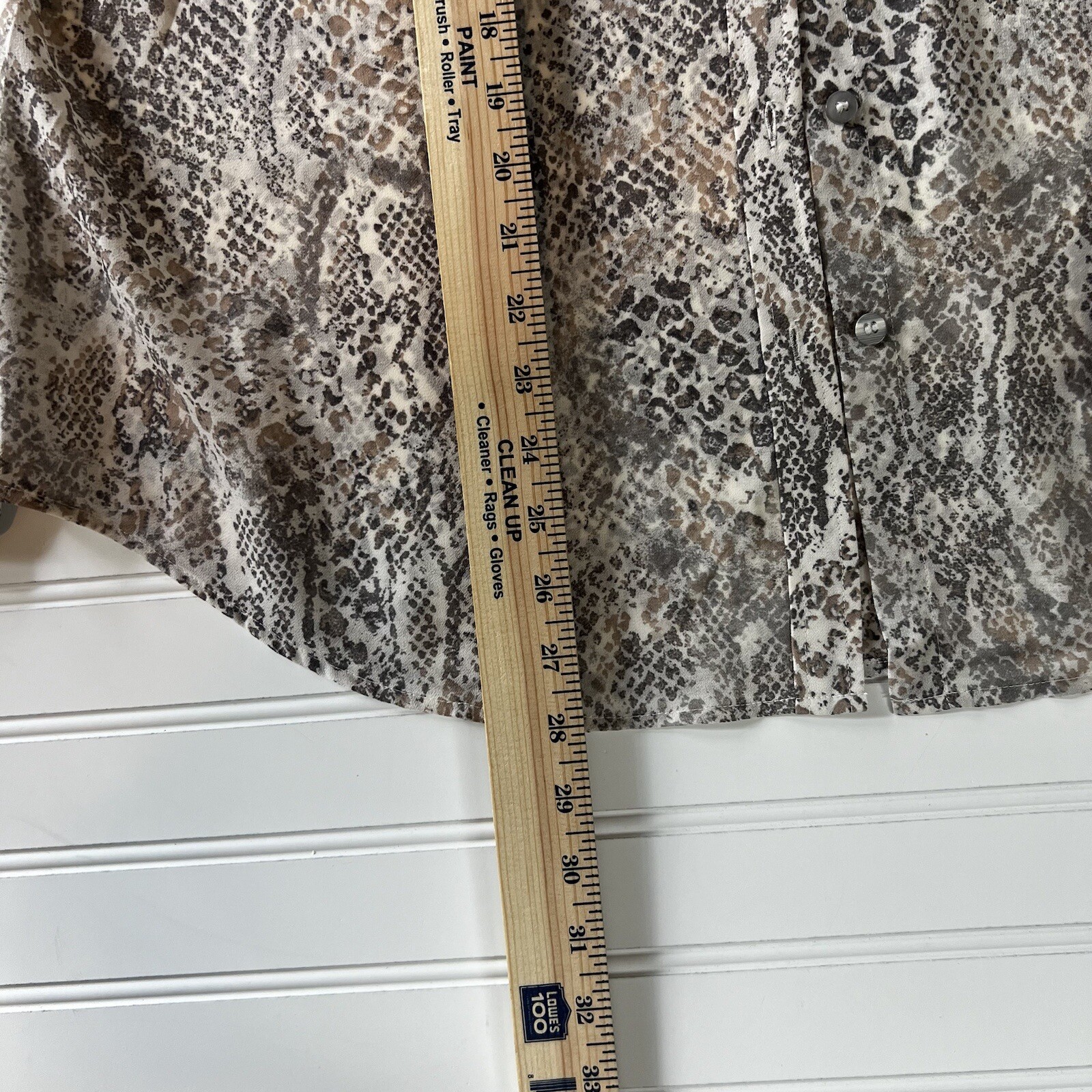 Chicos womens button down blouse sheer snakeskin … - image 3