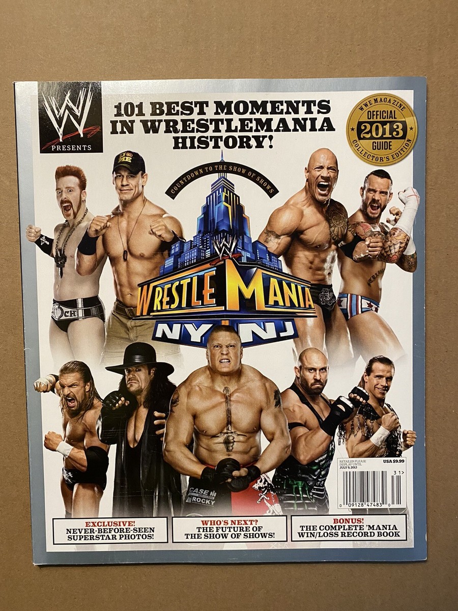 WWE Magazine Wrestlemania NY NJ 2013 101 Best Moments Collector's Edition  NEW 🔥