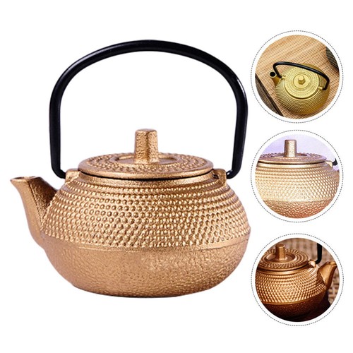 Decorative Small Tea Kettle Cast Iron Teapot Tabletop Ornament Adornment teapot - Picture 5 of 16