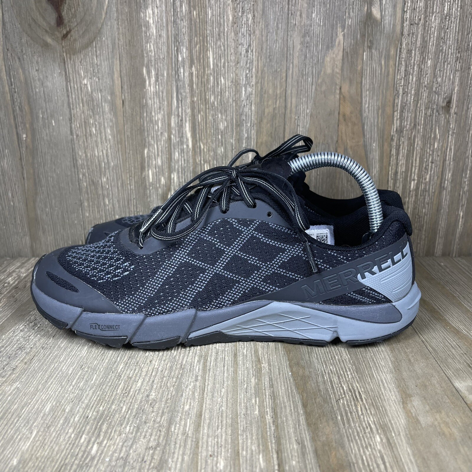 Scarpe da trail running Merrell Bare Access Flex da donna scudo nero grigio taglia 9 5