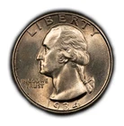 1934 25c Silver Washington Quarter - Medium Motto - SKU-Y5866