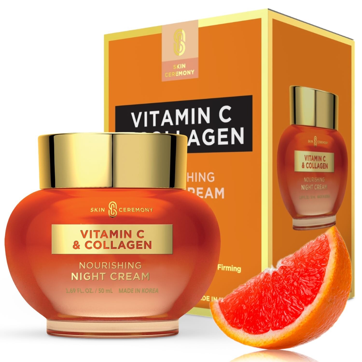 Vitamin C & Collagen Face Moisturize Anti-Aging, Skin Tightening, Reduce Wrinkle