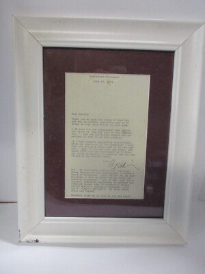 1972 Signed Meredith Willson Letter