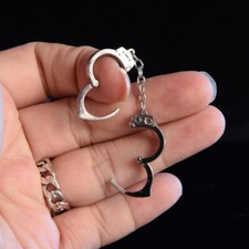 1/6 Scale Dollhouse Miniature Handcuffs Crime 11.5" Soldiers Accessories Metal
