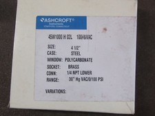 ASHCROFT 45W1000 H 02L 100 PRESSURE GAUGE 0-100 PSI NEW IN BOX 