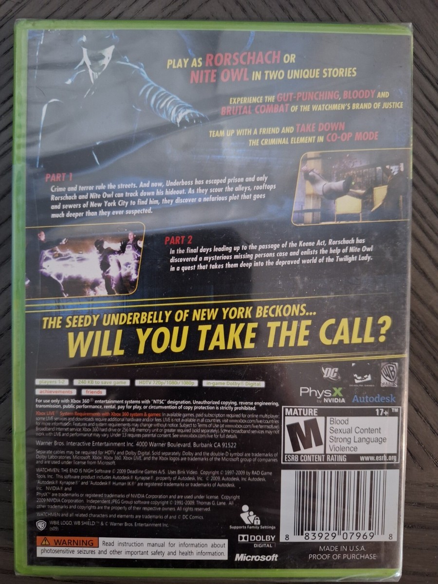 Watchmen: The End is Nigh Parts 1 and 2 (Microsoft Xbox 360