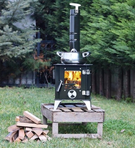 Garten-Ofen "Tiny" mit Herdplatte, Zeltofen, Terrassenofen, Camping, Outdoor-... - Bild 12 von 12