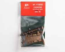 Cannone con affusto in legno 50 mm AM4159-50 - amati modellismo