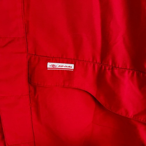 Camisa De Colección Rip Curl Para Hombres Grande Roja Manga Corta Logo Abotonado Surf Skate Años 90 - Imagen 7 de 16
