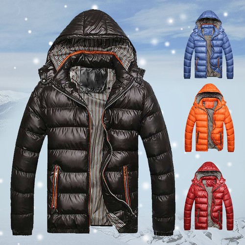 Mens Jacket Waterproof Winter Warm Puffer Bubble Coat Quilted Padded