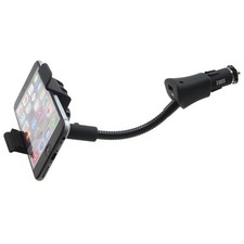 Charger Car Mount Holder DC Socket USB Port Cradle Rotating for SmartPhones