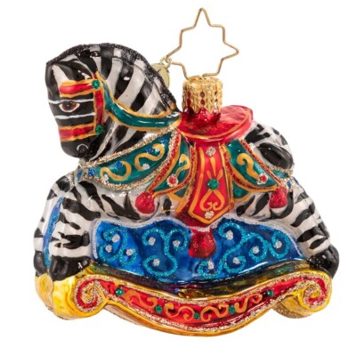 Christopher Radko ROCKING STRIPES GEM Zebra Ornament 1020662 NEW