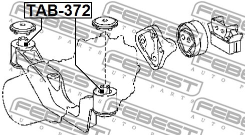 TAB-372 FEBEST Mounting, differential for LEXUS