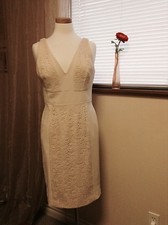 VERA WANG WOMAN IVORY COLOR Cocktail's SLEEVELESS DRESS, SIZE: 8, NEW