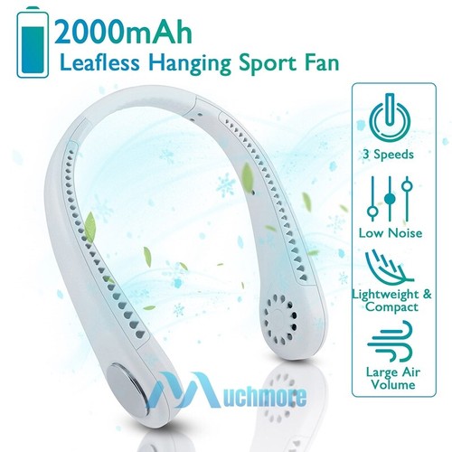 5000mAh USB Neck Hanging Sport Fan Air Cooling Cooler Foldable Air Conditioner - Picture 57 of 116