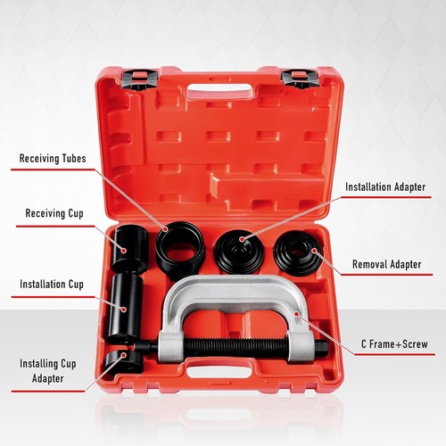 Versatile 10pc Bushing Press Kit for Easy Ball Joint Installation and Removal - Picture 9 of 9