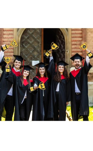 6 Pcs Graduation Gold Award Trophy 2024 Graduation Award Trophy Cups with 12 Pcs - Picture 4 of 5