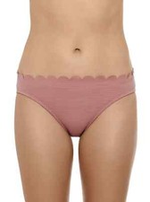 Time and Tru Women's Scalloped Mid-Rise Nylon Swimsuit, Size Medium 8-10 