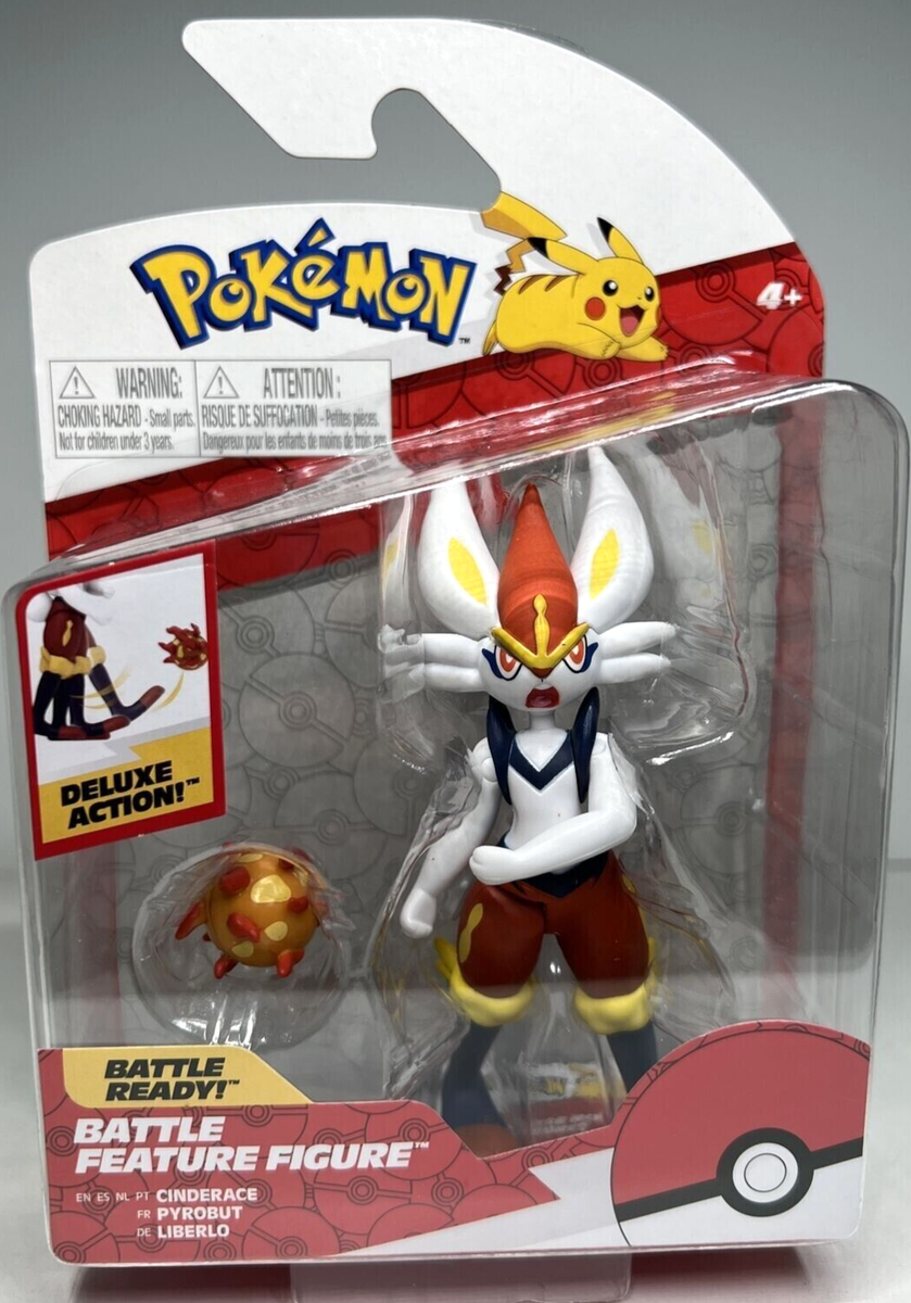 New Jazwares POKEMON Battle Feature Figure Cinderace Deluxe