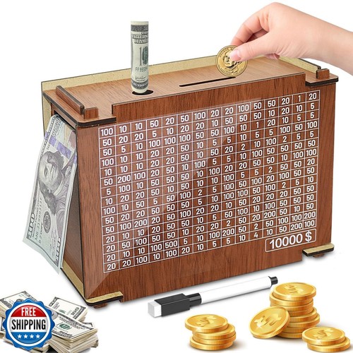 MineIdea 10000 Savings Challenge Box, Plus Kakeibo Money Box Cashbox ...