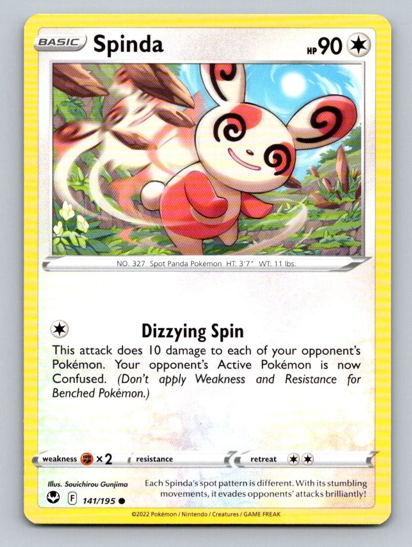 2022 Pokemon Card Silver Tempest Spinda 141/195