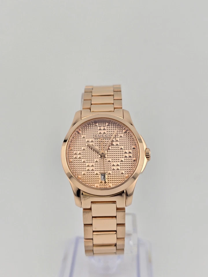 Gucci Women’s G-Timeless Gold Tone Stainless Steel Watch - YA126567 ($1010 MSRP) - Image 2 of 4
