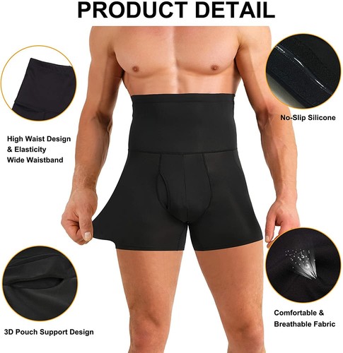 Calzoncillos tipo bóxer con control de abdomen de cintura alta Para Hombre Fajas - Picture 6 of 14