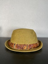 VTG Resistol Self Conforming Mens Wool Felt Fedora Hat Feather Size Dark Green