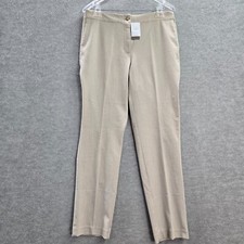J Jill Women Pants 10 Beige Chino Straight Mid Rise Pockets 31 in Inseam NWT