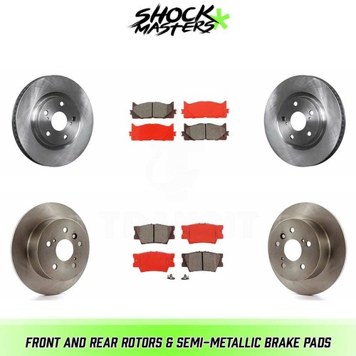 Front and Rear Rotors & SemiMetallic Brake Pads for 20082012 Toyota