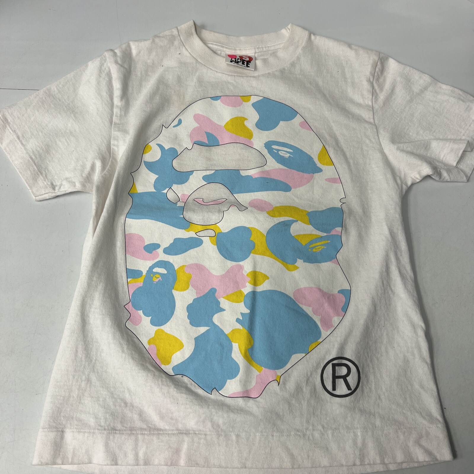Aape By Bathing Ape New Multi Camo Short Tee Size XS Used | eBay