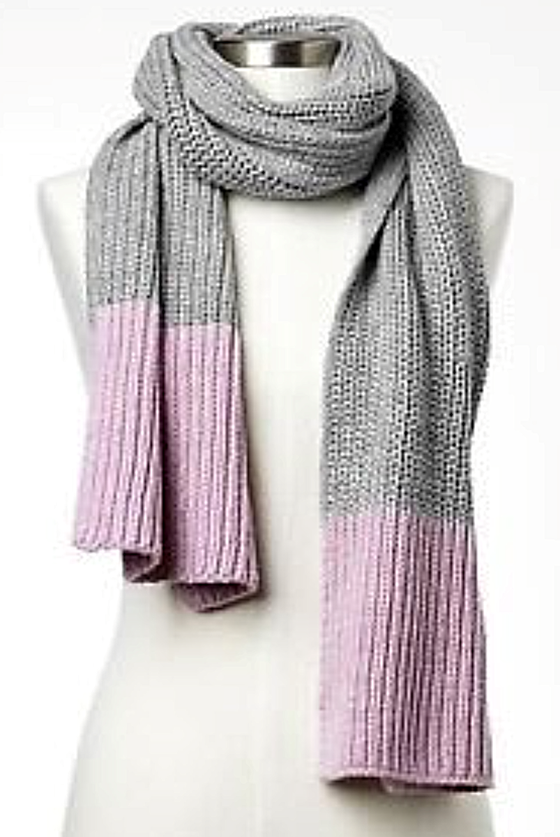 open yy stripe scarf purple×gray Open YY Jacquard Striped Scarf launched in 2020 by seoul-based