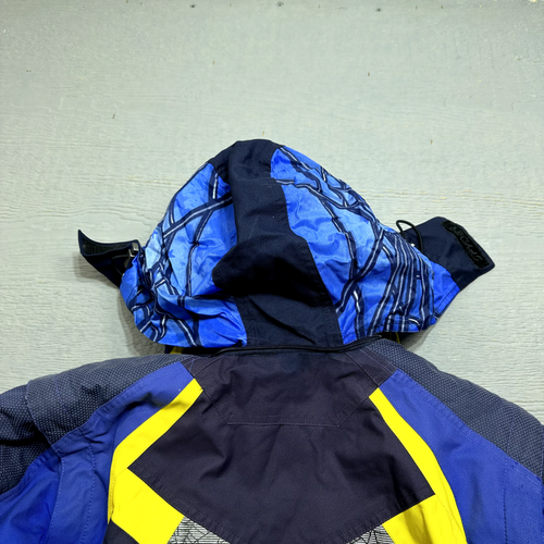 Spyder Ski Jacket Kids 16 Blue Snow Board Hooded Worn Full Zip Pockets He - Picture 17 of 23