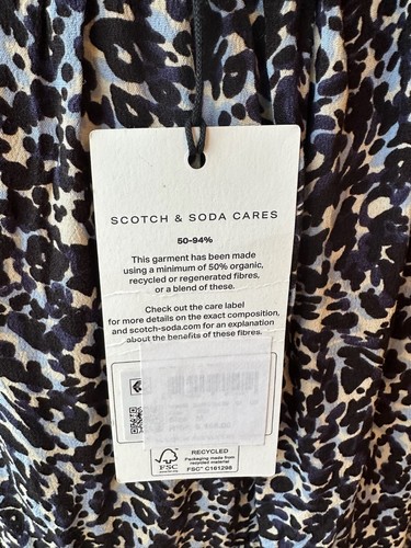 Scotch & Soda Black Asymmetric Tiered Skirt NWT Size Medium - Picture 6 of 7