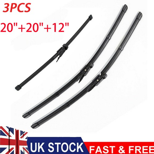 3XFront & Rear Wiper Blades For BMW 1 Series E81 E87 2004 to 2011