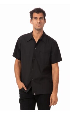 Chef Works Mens Utility Cook Shirt (KCBL) NWT 4XL Black