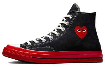 NEW Converse Comme des Garçons Play x Chuck 70 High 'Black