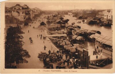 CPA AK VIETNAM HAIPHONG Quai de Canton INDOCHINA (1221543)