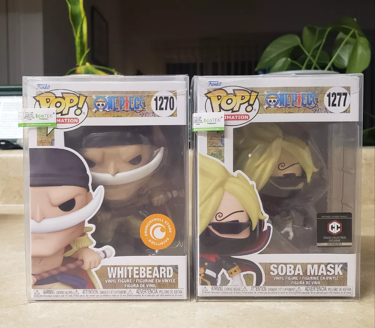 MINT Funko POP! One Piece #1270 Whitebeard Crunchyroll & #1277 Soba Mask  Chalice