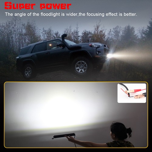 Single Row 10'' LED Work Light Bar Spot Flood Fit Polaris Ranger Yamaha UTV ATV - Bild 7 von 9