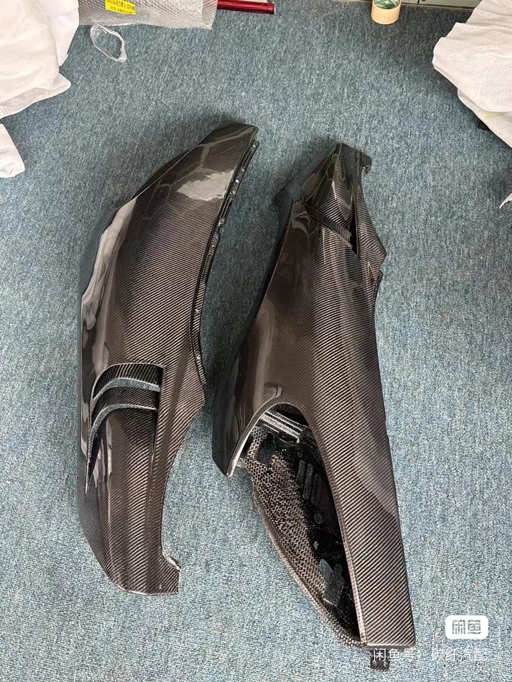 APTO PARA MCLAREN 540C 570S REAL FIBRA DE CARBONO COMPLETA PARACHOQUES DELANTERO CUBIERTA GUARDABARROS LATERAL Foto 3 de 3