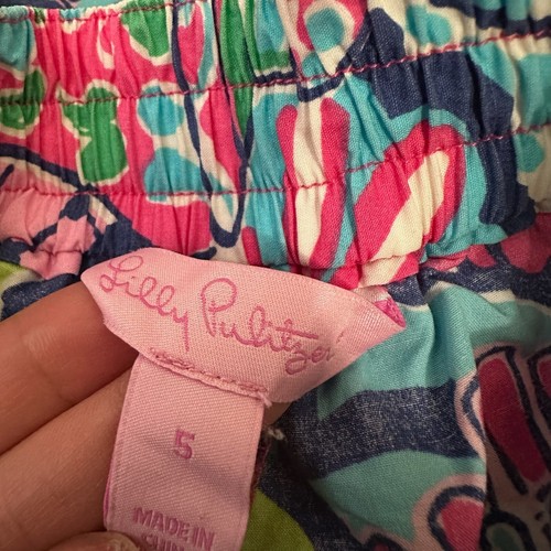LILLY PULITZER Mini Skort Multicolor Floral Print Girls Sz 5 Beach UPF 50+ Vacay - Picture 7 of 10