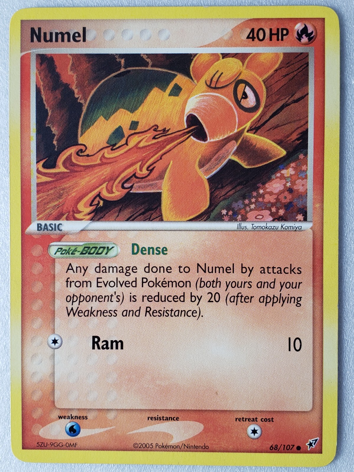 Numel 68/107 VLP - EX Deoxys Pokemon Card - Tomokazu Komiya Art