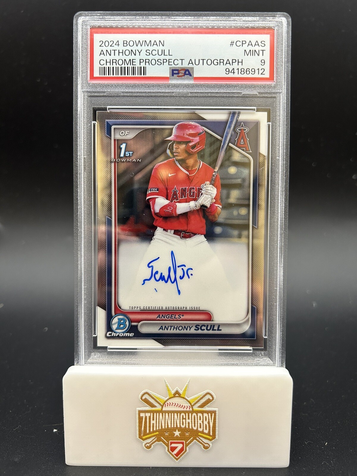 2024 BOWMAN CHROME PROSPECT AUTOGRAPHS #CPAAS ANTHONY SCULL PSA 9