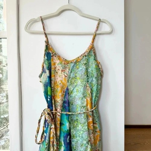 Nuevo Maxi Vestido Free People Moondive Floral Fluido Verano Boho Verde XS - Imagen 6 de 16