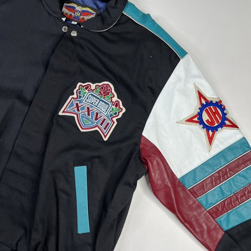 Vintage Jeff Hamilton Dallas Cowboys Leather 1993 Superbowl NFL Jacket - Picture 4 of 8